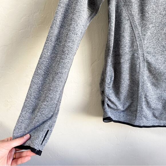 Athleta Heather Gray Fast Track Quarter Zip Pullover - Picture 5 of 5